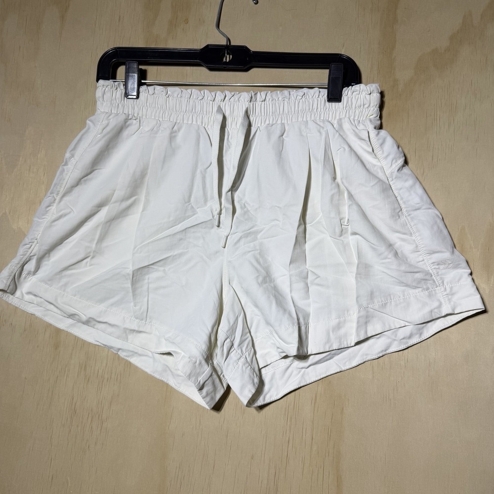 All In Motion Womens White Athletic Running Shorts Lined Size Medium